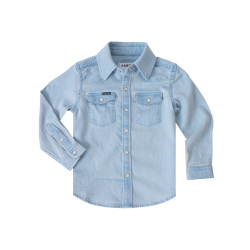 PONCHO YOUTH WESTERN LONG SLEEVE SHIRT