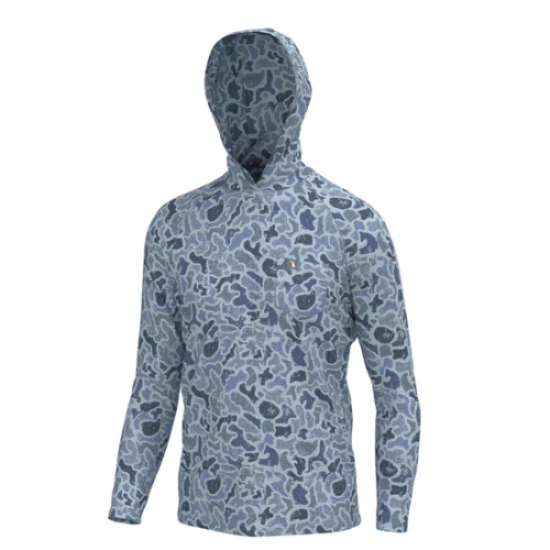 Local Boy heather blend hoodie in distressed LCF cobalt, front view