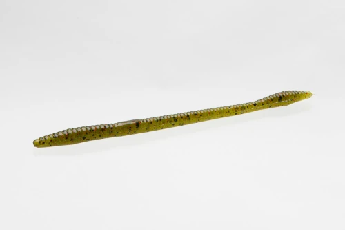 Zoom Bait Company 6.5 inch Trick Worm Soft Plastic Bait. Color is called Watermelon Red