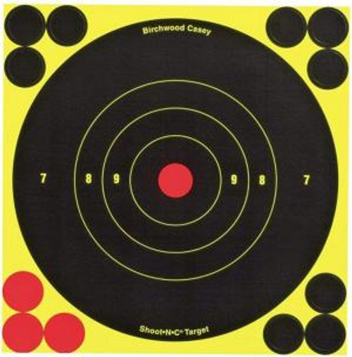 BIRCHWOOD CASEY SHOOT-N-C 6" BULL'S EYES TARGET 12PK