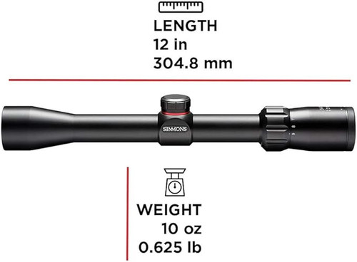 SIMMONS TRUPLEX .22 MAG 3-9X32MM RIFLESCOPE WITH SCOPE RINGS