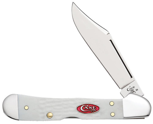 CASE MINI COPPERLOCK FOLDING KNIFE WITH SPARXX STANDARD JIG WHITE SYNTHETIC HANDLE