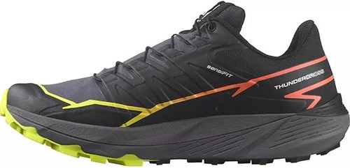 SALOMON THUNDERCROSS TRAIL RUNNING SHOES BLACK/QUIET SHADE/FIERY CORAL