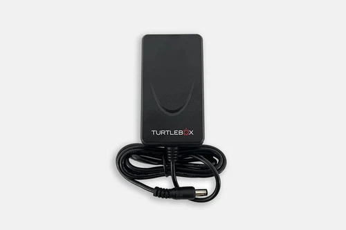 Turtlebox Gen 2 co-ax replacement charger with coiled black power cord