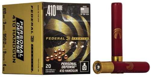 FEDERAL PREMIUM PERSONAL DEFENSE 410 HANDGUN .410 3" #4 BUCKSHOT