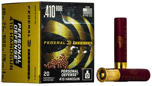 FEDERAL PREMIUM PERSONAL DEFENSE 410 HANDGUN .410 2.5" 7/16OZ #4 BUCKSHOT