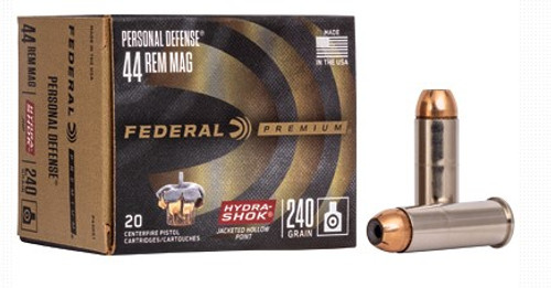 FEDERAL PREMIUM PERSONAL DEFENSE HYDRA-SHOK .44 REMINGTON MAG 240GR