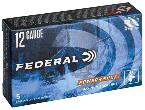 FEDERAL POWER-SHOK BUCKSHOT 12GA 3" #4 BUCKSHOT