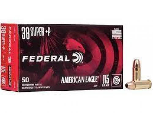 FEDERAL AMERICAN EAGLE HANDGUN .38 SUPER + P 115GR