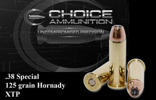 CHOICE AMMUNITION .38 SPECIAL 125GR HORNADY XTP