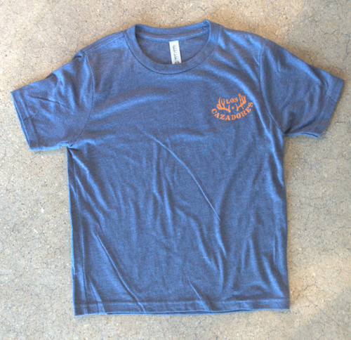 LOS CAZADORES YOUTH FEED STORE SHORT SLEEVE TEE HEATHER NAVY LOS CAZADORES YOUTH FEED STORE SHORT SLEEVE TEE HEATHER NAVY