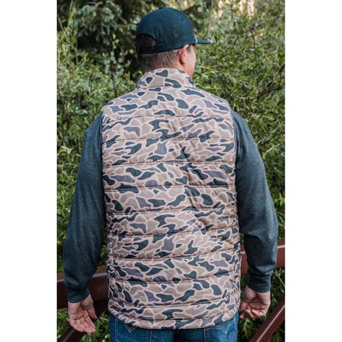 BURLEBO PUFFER VEST GAUGE CAMO