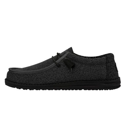 HEYDUDE MEN'S WALLY SOX MICRO CASUAL SHOES TOTAL BLACK