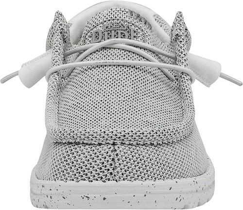 HEYDUDE MEN'S WALLY SOX CASUAL SHOES STONE WHITE