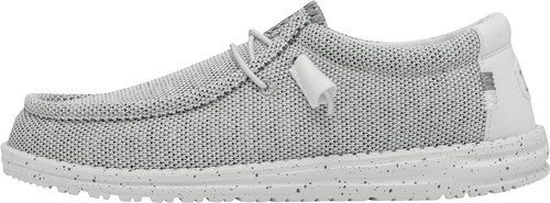HEYDUDE MEN'S WALLY SOX CASUAL SHOES STONE WHITE