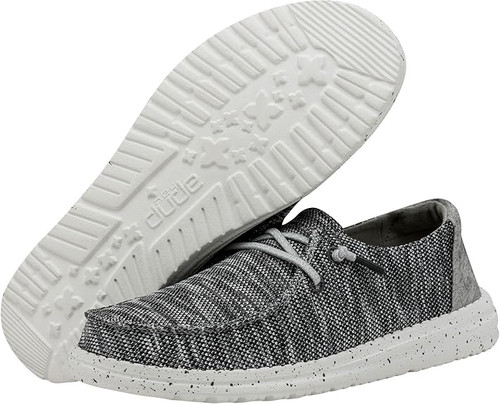 HEYDUDE WOMEN'S WENDY SOX CASUAL SHOES DARK GREY HEYDUDE WOMEN'S WENDY SOX CASUAL SHOES DARK GREY