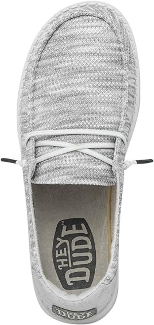 HEYDUDE WOMEN'S WENDY SOX CASUAL SHOES GLACIER GREY HEYDUDE WOMEN'S WENDY SOX CASUAL SHOES GLACIER GREY