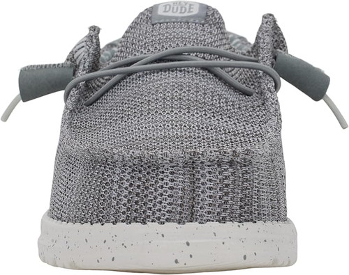 HEYDUDE MEN'S WALLY STRETCH SOX CASUAL SHOES GREY HEYDUDE MEN'S WALLY STRETCH SOX CASUAL SHOES GREY