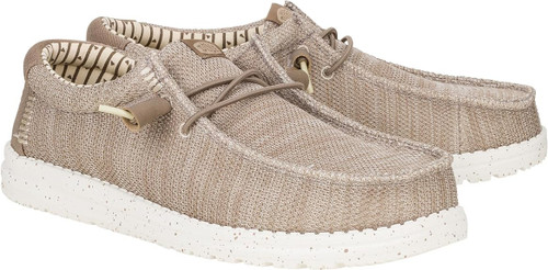 HEYDUDE MEN'S WALLY STRETCH SOX CASUAL SHOES TAN