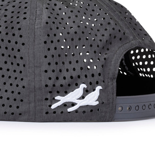 TWO DOVE OUTDOORS FEATHER PERFORATED NYLON CAP GRAY TWO DOVE OUTDOORS FEATHER PERFORATED NYLON CAP GRAY