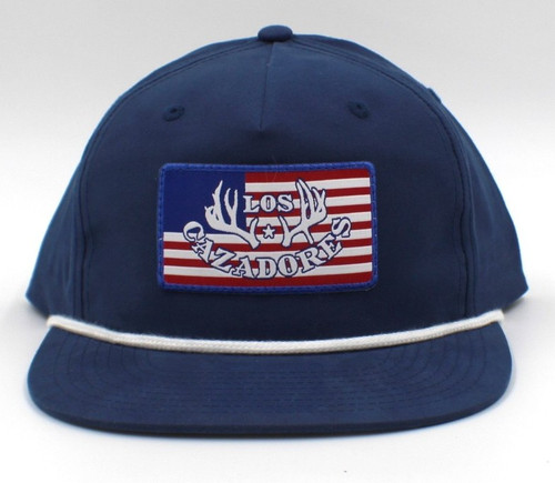 LOS CAZADORES AMERICAN FLAG ROPE CAP WHITE