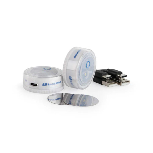 LUXPRO COMPACT RECHARGEABLE LED PUCK LIGHTS 2 PACK LUXPRO COMPACT RECHARGEABLE LED PUCK LIGHTS 2 PACK