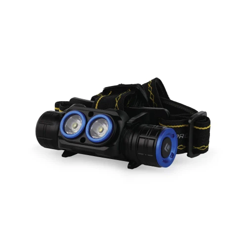 LuxPro XP782 rechargeable headlamp with adjustable strap, front view
