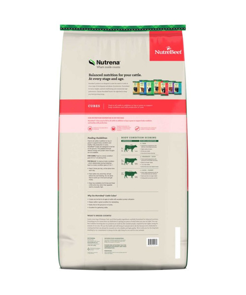 NUTRENA NUTREBEEF CATTLE BREEDER BAGGED CUBES 50LBS NUTRENA NUTREBEEF CATTLE BREEDER BAGGED CUBES 50LBS
