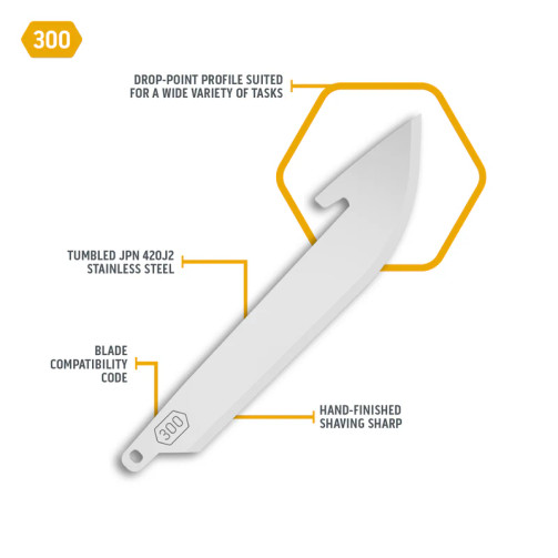 OUTDOOR EDGE 300 3.0" DROP-POINT REPLACEMENT BLADES 6 PACK