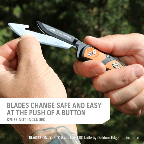 OUTDOOR EDGE 300 3.0" DROP-POINT REPLACEMENT BLADES 6 PACK
