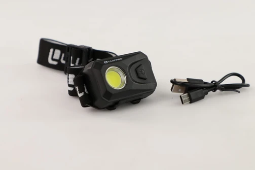LuxPro LP342 headlamp with USB charging cable