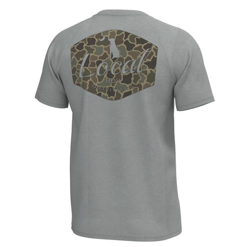 Local Boy Brush Badge Heather Performance Short Sleeve Tee