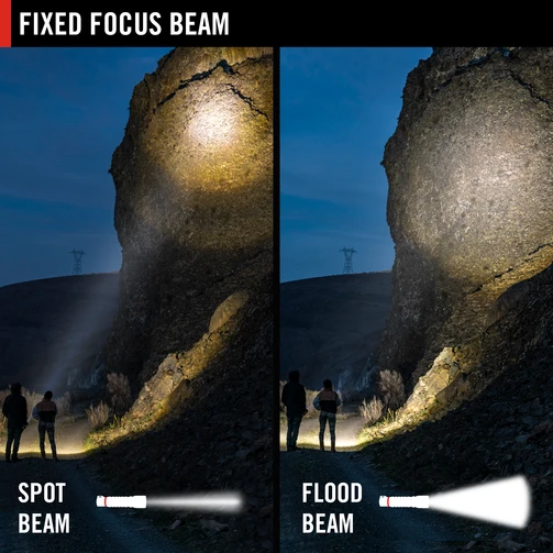 Coast WPH34R headlamp spot and flood beam comparison