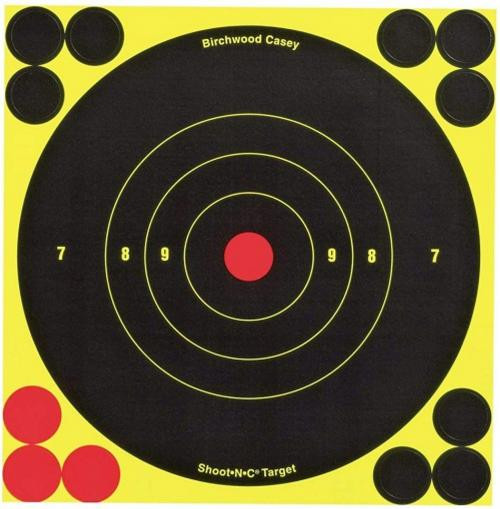 BIRCHWOOD CASEY SHOOT-N-C 6" BULL'S EYES TARGET 12PK