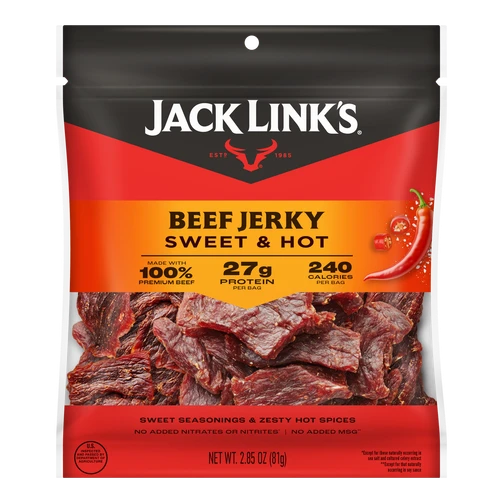 Jack Link's Sweet and Hot beef jerky 2.85 oz bag