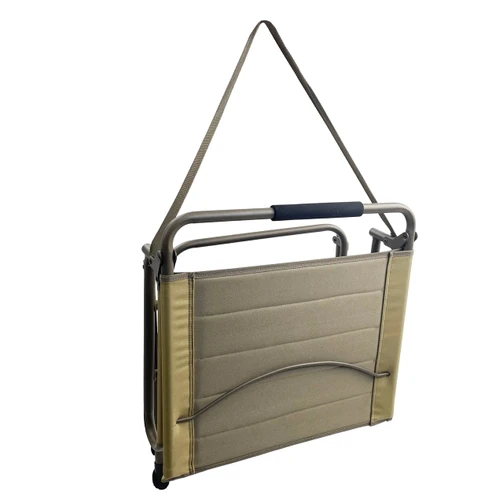 Engage Swivel Blind Chair folded flat with its carry strap