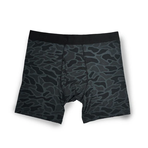 Burlebo boxer briefs in black camo with a black waistband