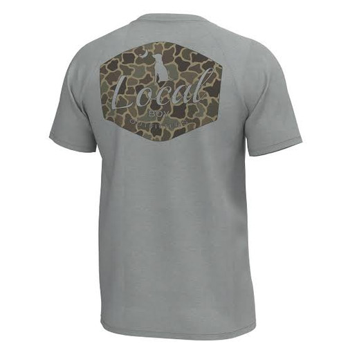 Local Boy Youth Brush Badge Short Sleeve Heather Performance Shirt