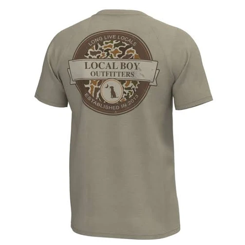 Local Boy Youth Vintage Established Badge Heather Performance Short Sleeve Shirt