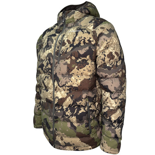 Pnuma Cascade Puffy Jacket in Caza camo, side view