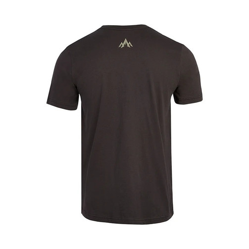 Pnuma Outlast Tee Shirt in Dark Brown, back view with small Pnuma logo