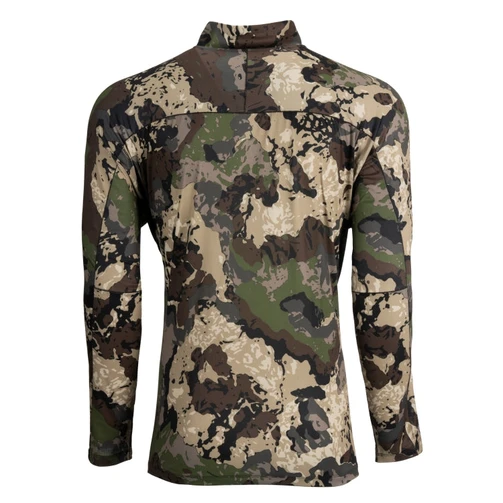 Pnuma Renegade Quarter-Zip Pullover in Caza camo, back view