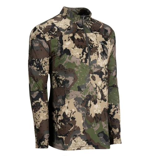 Pnuma Renegade Quarter-Zip Pullover in Caza camo, side view