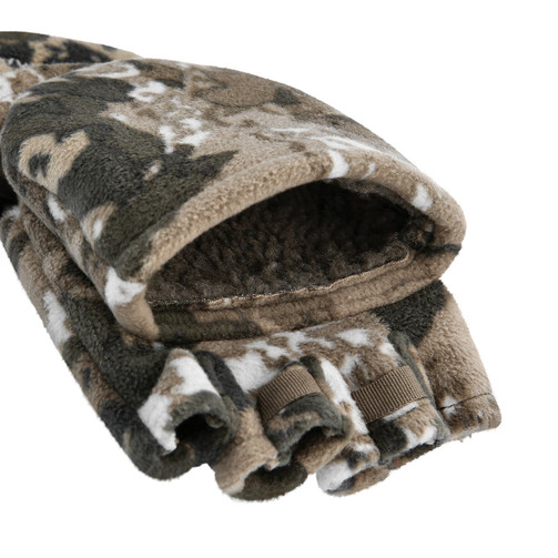 Close-up of the fleece lining inside the Pnuma Pop-Top Fleece Glove