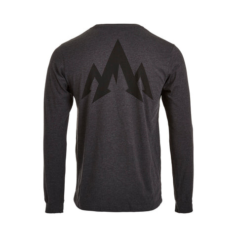 PNUMA OUTDOORS SIDE SWIPE LONG SLEEVE TEE SHIRT DARK GREY