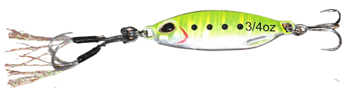 CHASING STRIPERS FISHING & TACKLE COMPANY GREEN AND SILVER SHAD 3/4 OZ