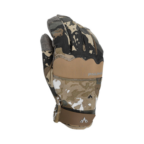 Pnuma Vintis Glove in Caza OV camo, side view with wrist strap
