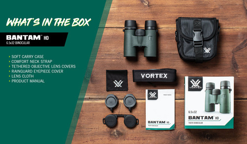 VORTEX OPTICS BANTAM HD 6.5X32MM YOUTH BINOCULAR