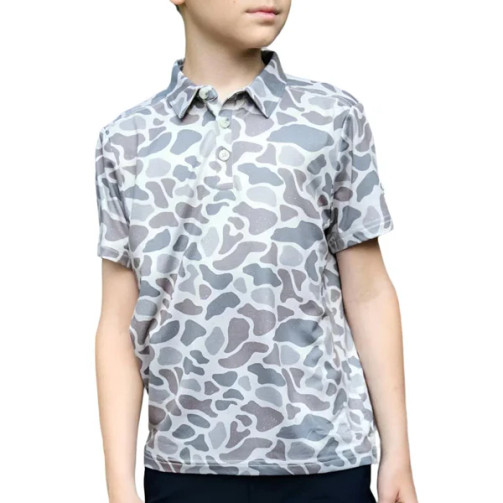 BURLEBO YOUTH PERFORMANCE POLO CLASSIC DEER CAMO