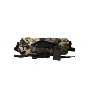Heated Core hand warmer in Caza camo with zipper pocket open